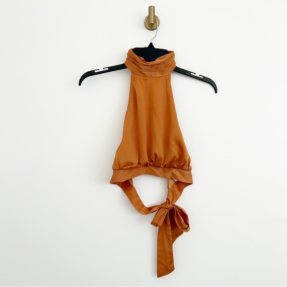 NEW Princess Polly Paityn High Neck Halter Open Back Crop Top Size US 2 - Picture 2 of 8